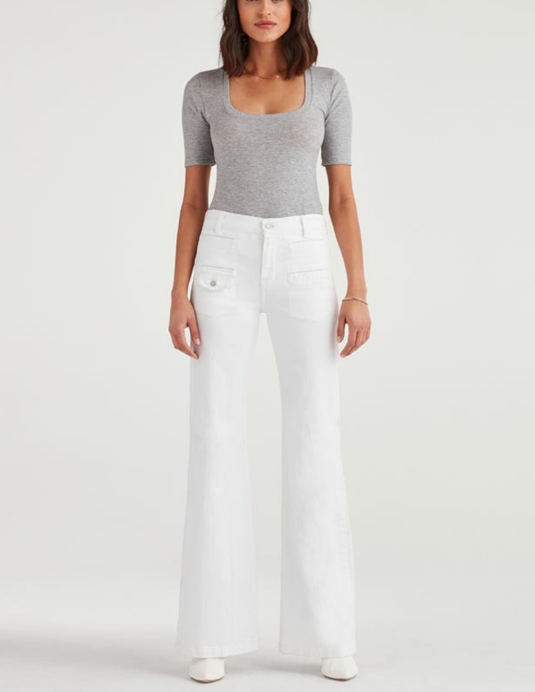 7 FOR ALL MANKIND•Georgia in White Runway Denim/27